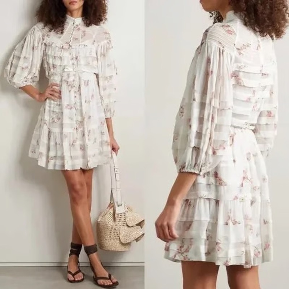 Zimmermann Ivory Floral Dress